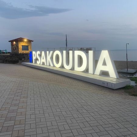 Ferienwohnung Seahouse With View Psakoudia Exterior foto