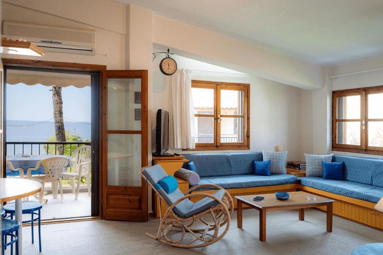 Ferienwohnung Seahouse With View Psakoudia Exterior foto