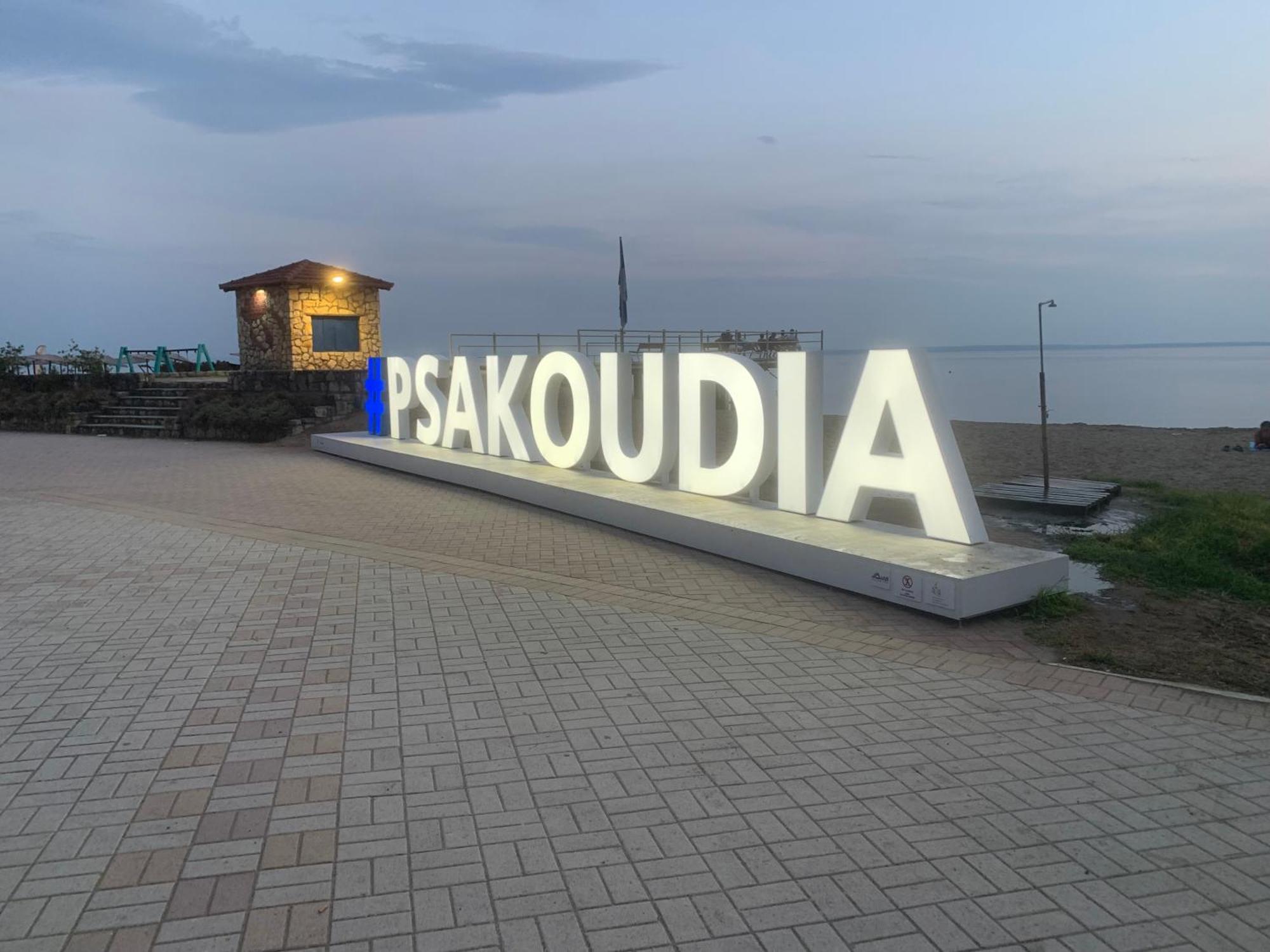 Ferienwohnung Seahouse With View Psakoudia Exterior foto